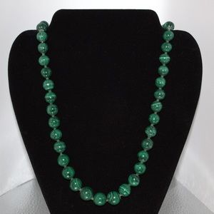 Malachite beaded necklace